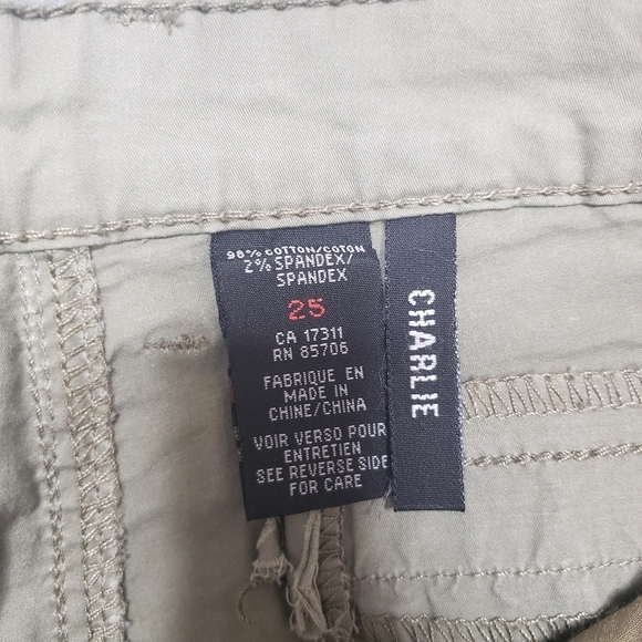 Buffalo David Bitton Charlie light sage green cotton shorts size 25 - Picture 5 of 5